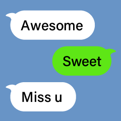[LINEスタンプ] 英語：よく使うシンプルな吹き出し