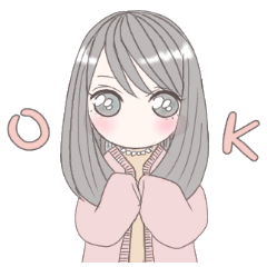 [LINEスタンプ] 女の子すたんぷ（ろんぐへあ）