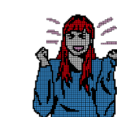 [LINEスタンプ] ドット絵女子のスタンプ