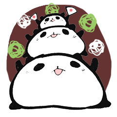[LINEスタンプ] やわらかもちパンダ2