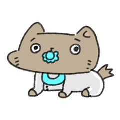 [LINEスタンプ] 赤子いぬ