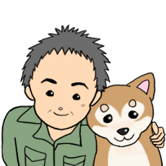 [LINEスタンプ] じぃじとわんこ