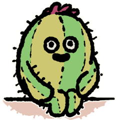 [LINEスタンプ] 生きてるサボテンちゃん
