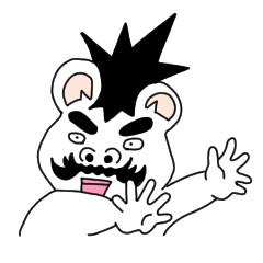 [LINEスタンプ] 散髪嫌いな白熊