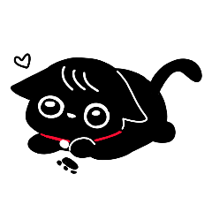 [LINEスタンプ] 短足子猫のくろまる