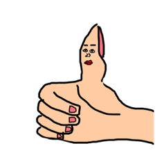 [LINEスタンプ] 親指頭スタンプ！！