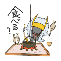 [LINEスタンプ] 乱髪兜くん