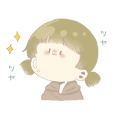 [LINEスタンプ] 顔が真ん中に寄ったJK♡