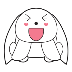 [LINEスタンプ] かわいいウサギのプーディー 01