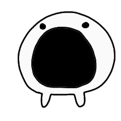 [LINEスタンプ] 口を大きく開けているヤツ