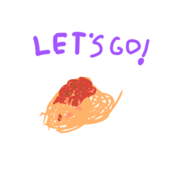 [LINEスタンプ] 英語を話すパスタ