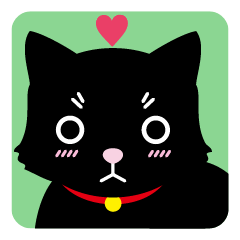 [LINEスタンプ] むすっとした黒猫 ミーの表情 その1.5
