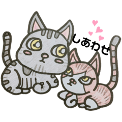 [LINEスタンプ] 色鉛筆にゃんこ