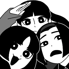 [LINEスタンプ] 無彩色な彼女たち