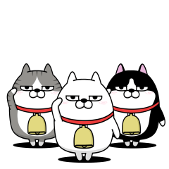 [LINEスタンプ] 動く 三匹の擦れねこ2