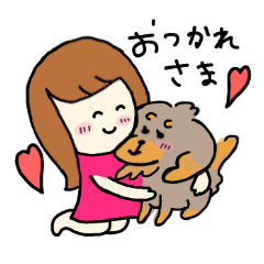 [LINEスタンプ] 女の子とチワックス
