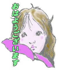 [LINEスタンプ] 普通の女の子キャラ