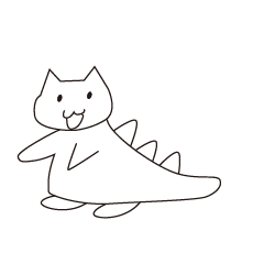 [LINEスタンプ] ネコザウルス