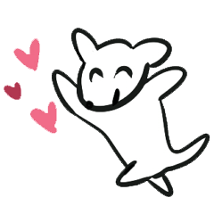 [LINEスタンプ] 嬉しい白目犬