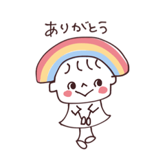 [LINEスタンプ] ニジコ ちゃん