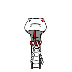 [LINEスタンプ] 白蛇のシロ吉さん