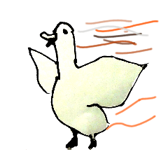 [LINEスタンプ] アヒル口の白鳥、色つき