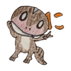 [LINEスタンプ] トカゲモドキの粒ちゃん