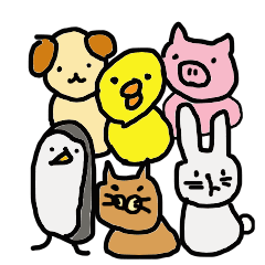 [LINEスタンプ] ゆるゆる落書き動物スタンプ