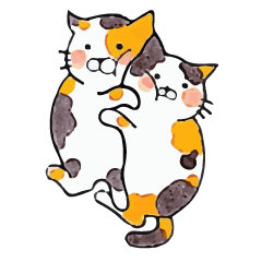 [LINEスタンプ] 猫カップルの日常