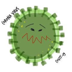 [LINEスタンプ] コロナたん。(COVIT-19たん。)