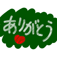 [LINEスタンプ] チョークのような絵を描く