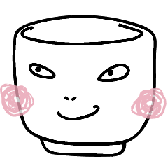 [LINEスタンプ] 三白眼おちょこ 1
