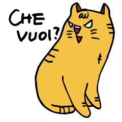 [LINEスタンプ] 大阪生まれのイタリアかぶれ猫ミャオーネ 