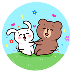 [LINEスタンプ] モチとナットウ