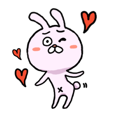 [LINEスタンプ] だるんとうさぎ