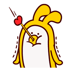 [LINEスタンプ] バナナ うさぎ：ラビ 