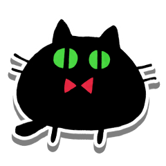 [LINEスタンプ] ブラックキャットスタンプ！！ 