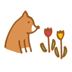 [LINEスタンプ] ハチという名の犬の4月