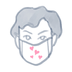 [LINEスタンプ] マスクしてます
