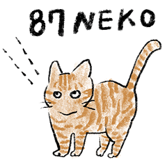 [LINEスタンプ] 87NEKO 日本語版