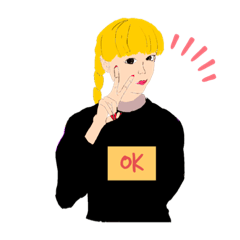 [LINEスタンプ] 女の子の挨拶スタンプ