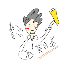 [LINEスタンプ] 酔いどれ美容師(男Ver.)