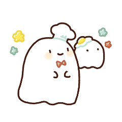 [LINEスタンプ] おばけのコックさん（ていねい）