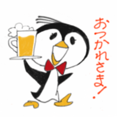 [LINEスタンプ] あるペンギンのビールな1日の画像（メイン）