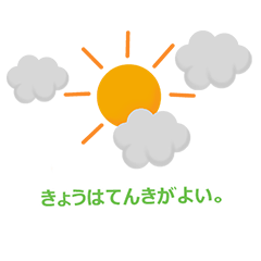 [LINEスタンプ] 今日の天気:日本語の画像（メイン）