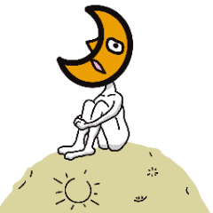 [LINEスタンプ] 【ニヒルになりたい時もある】お月ちゃま