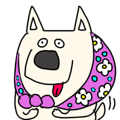 [LINEスタンプ] しろ犬さんの日課