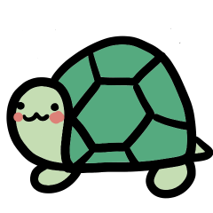 [LINEスタンプ] のんびりカメさん みどり