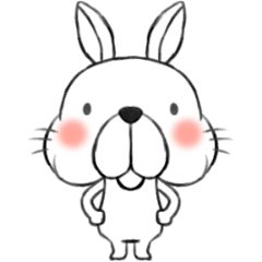 [LINEスタンプ] 犬みたいなうさぎ