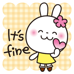 [LINEスタンプ] 優しい丁寧スタンプ2♥️花うさちゃん_英語